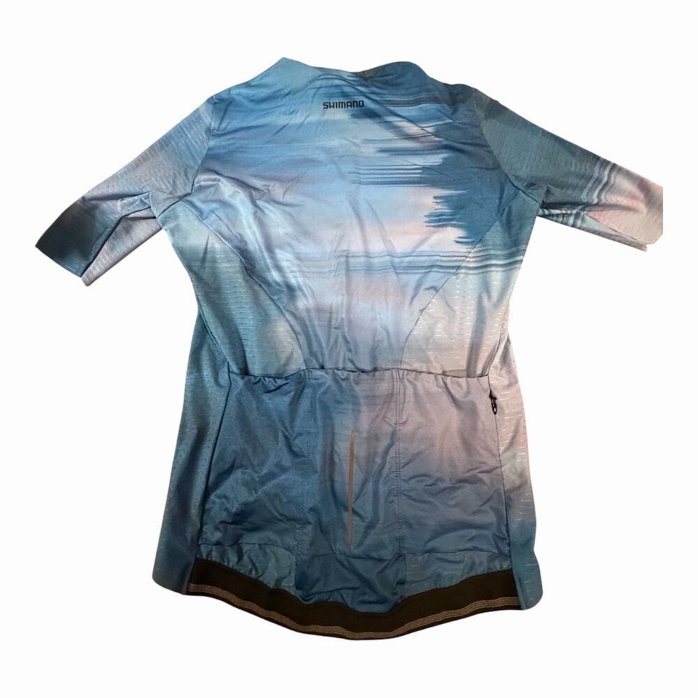 Shimano Cycling Jersey Mens US Small Blue Full Zip Made in Italy EU M S-Phyre - Picture 4 of 5